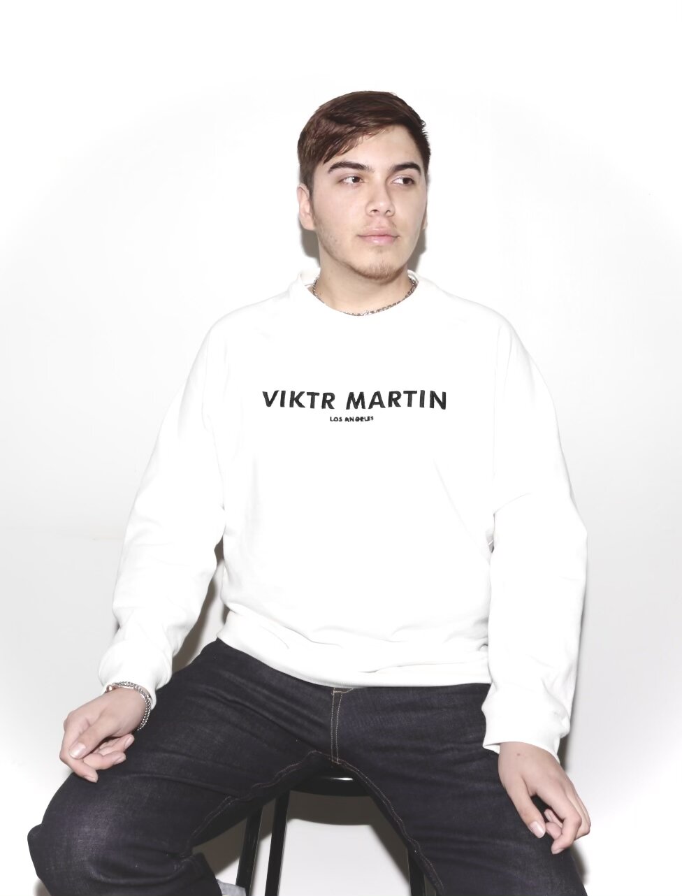 Viktr Martin White Crewneck