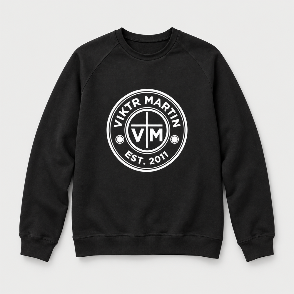VIKTR MARTIN Crewneck — Black — studio product view