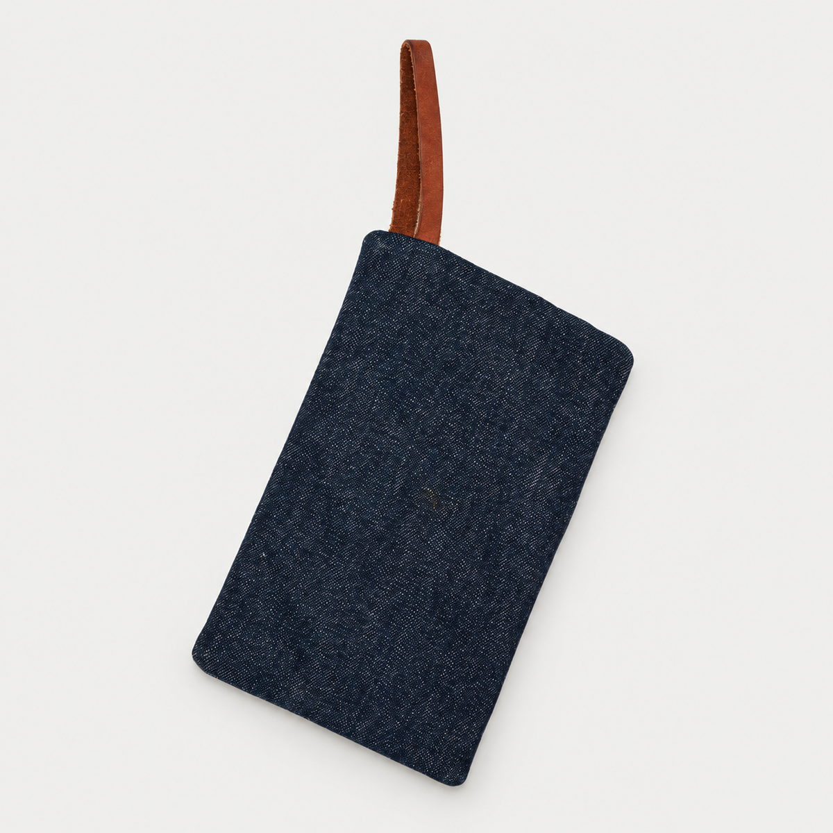 Selvedge Denim Pouch — Indigo — back studio view
