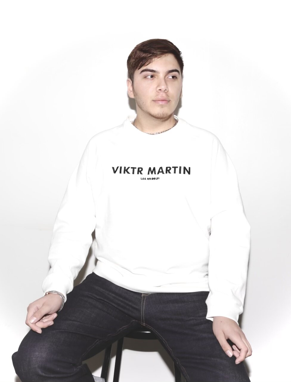 Viktr Martin White Crewneck