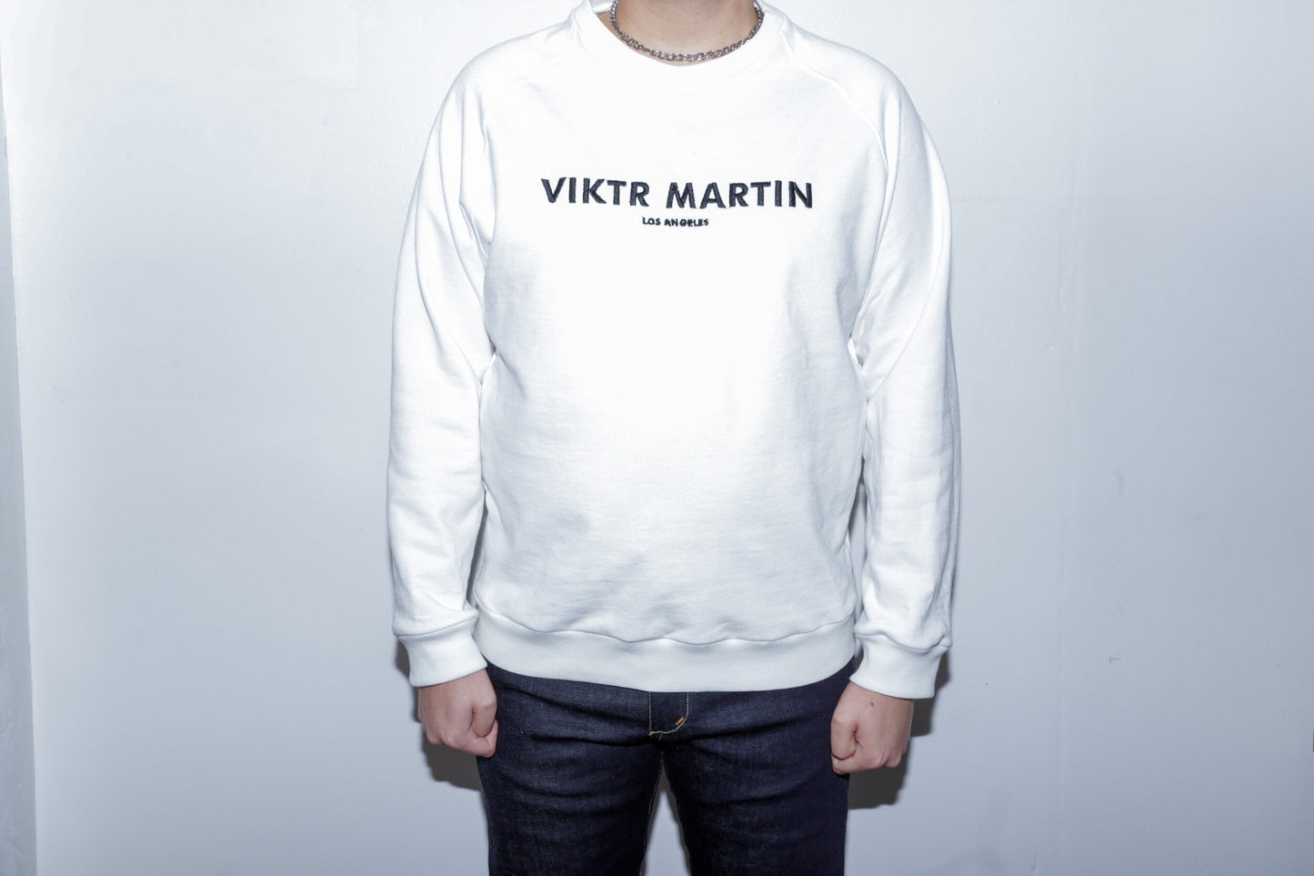 Viktr Martin White Crewneck